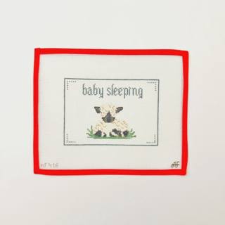 Baby Sleeping Lamb Sign by Anne Fisher Needlepoint (thumbnail)