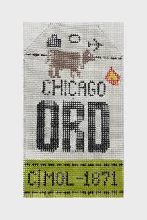 O'Hare Retro Tag by The Plum Stitchery (thumbnail)