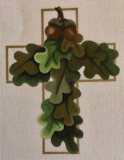 oak leaf cross by Ann Wheat Pace Designs (thumbnail)