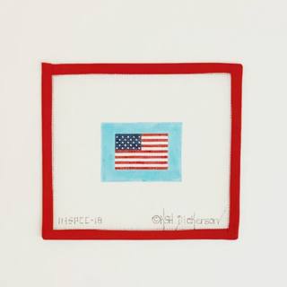 Credit Card Case Insert - American Flag on Sky by Kate Dickerson Needlepoint Collections (thumbnail)