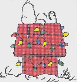 Snoopy on Lit Doghouse - 13 by Officially Needlepoint (thumbnail)