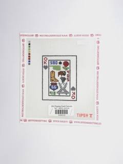 OK Playing Card Canvas by Threaded and Tipsy Designs (thumbnail)