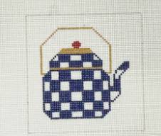 Blue Teapot Square by Judy Tasch Needlepoint (thumbnail)