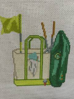 Masters LL Bean Tote w/ Coat by Wheelhaus Needlepoint (thumbnail)