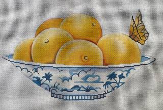 COLORS OF PRAISE FF229 Oranges in Blue Vase by Colors of Praise Art Studio (thumbnail)