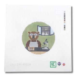 Professor Bear Canvas by Saturnalia Stitching (thumbnail)