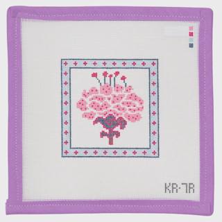 Raspberry Peony Coaster by Bargello Needlepoint (Designer) (thumbnail)