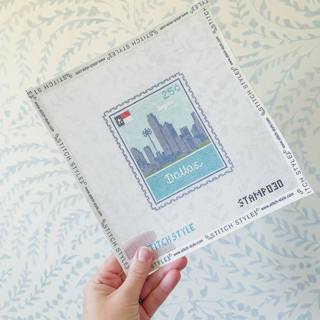 Dallas Travel Stamp Canvas by Stitch Style Needlepoint (thumbnail)