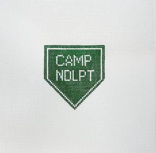 Camp Needlepoint Bag Charm Canvas by Elizabeth Brooke (thumbnail)