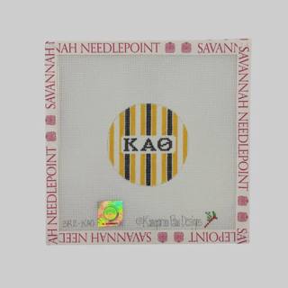 Kappa Alpha Theta 3" Striped Round by Kangaroo Paw Designs (thumbnail)
