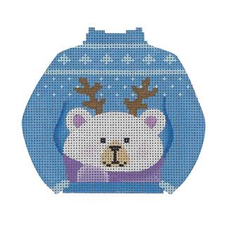Polar Bear w/Antlers Sweater by Pepperberry Designs (thumbnail)