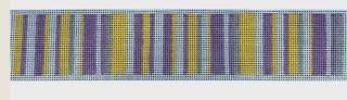 KKF-18O Purple, Yellow, Gray and White Fob by Kristine Kingston (thumbnail)