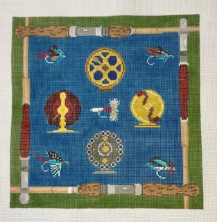Vintage Fishing Pillow by The Gingham Stitchery (thumbnail)