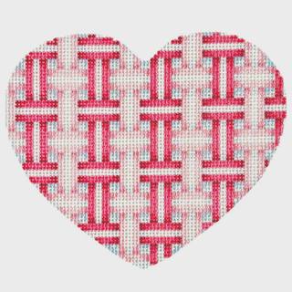 Woven Ribbon Large Heart/Rose by Two Sisters Needlepoint (thumbnail)