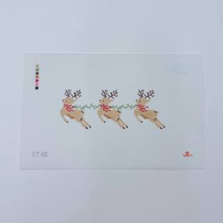 Santa's Reindeer Canvas by Goodpoint Needlepoint (thumbnail)