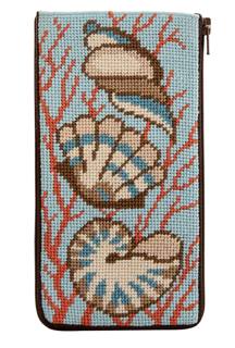 Shell & Coral Eyeglass Case Stitch/Zip by Alice Peterson (thumbnail)