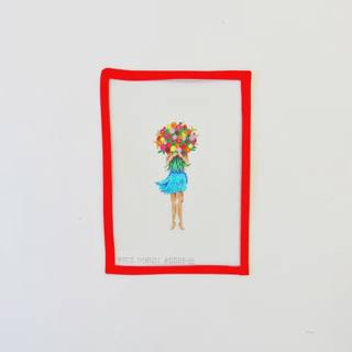 Girl in Skirt with a Bouquet by Patti Mann (thumbnail)