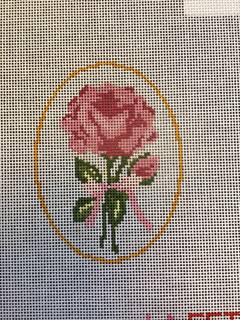 15th Year Anniversary Rose Flower by La Fete Needlepoint (thumbnail)