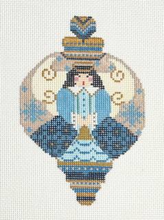 blue & gold angel ornament by Danji Designs (thumbnail)