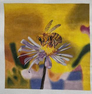 Bee on Flower by Colors of Praise Art Studio (thumbnail)
