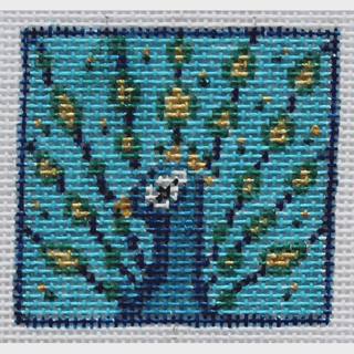 PLD - Peacock on 18 mesh Canvas by PLD Designs (thumbnail)