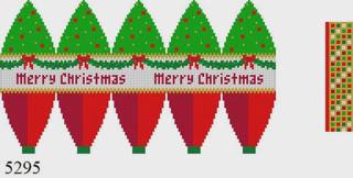 "Merry Christmas", Hot Air Balloon - 18 mesh by Liz Goodrick-Dillon (Tapestry Tent, via Susan Roberts) (thumbnail)