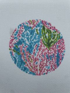 Party Coral Round by The Gingham Stitchery (thumbnail)