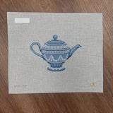 Wedgwood Teapot Canvas by The Gingham Stitchery (thumbnail)