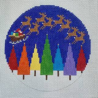 Rainbow Trees by Doolittle Stitchery (thumbnail)
