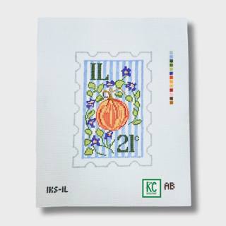 Illinois Stamp Canvas by Initial K Studio (thumbnail)