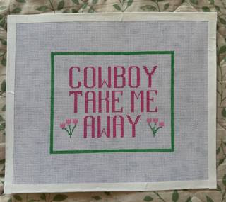 Cowboy Take Me Away Canvas by Magnolia Needlepoint (thumbnail)