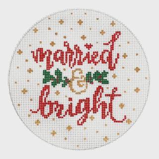 Married & Bright Ornament by Laura Love Designs (thumbnail)