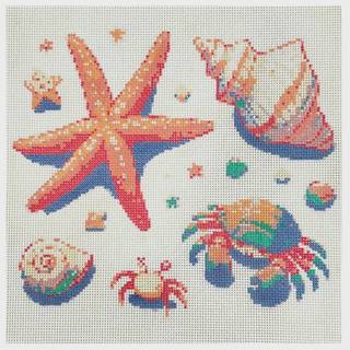 Seashells and Crabs 10x10 by Lucky Lotus (thumbnail)