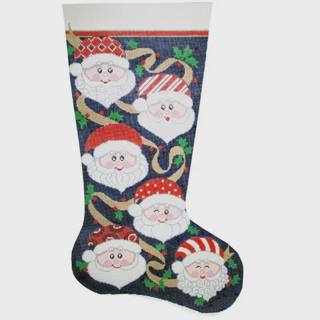XS7147 Santa's Many Faces-13 mesh : 13 x 23 by Colonial Needle Company (thumbnail)