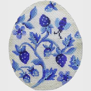 Strawberry Blues Egg Canvas by Colonial Needle Company (thumbnail)