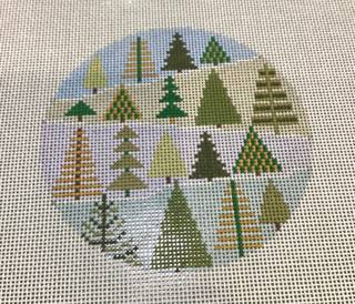 Winter Trees Round by Doolittle Stitchery (thumbnail)