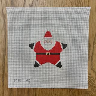 Star Red Suit Santa Canvas by Susan Roberts Needlepoint (thumbnail)