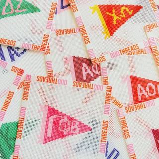 Sorority Pennant Needlepoint Canvas: ZETA TAU ALPHA by Duo Threads (thumbnail)