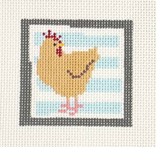 Hen Blue Stripes by Pippin Studio (thumbnail)