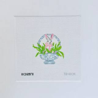 Bunny in Wedgewood Printed Canvas by KCN Designers (thumbnail)