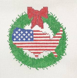 USA wreath by Needlepoint by Laura (thumbnail)