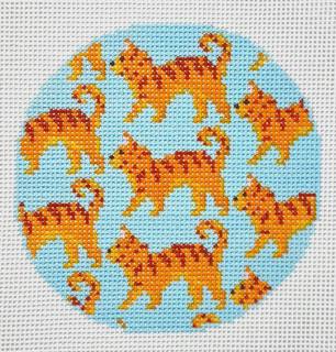Orange Tabby Cat - Round by Mopsey Designs (thumbnail)