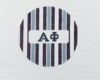3" round with Stripes Alpha Phi by Kangaroo Paw Designs (thumbnail)
