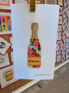 CLV004-PO Champagne Bottle - Poinsettia by C'ate La Vie (thumbnail)