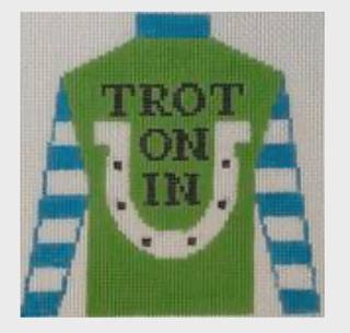 Trot on In Ornament - Blue by Rachel Donley (thumbnail)