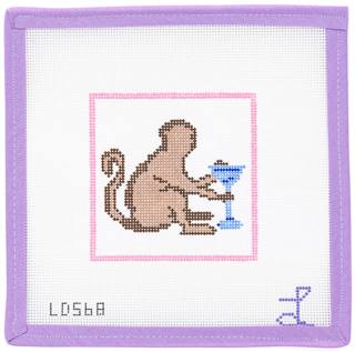 Monkey & Martini Coaster by Lycette Designs (thumbnail)