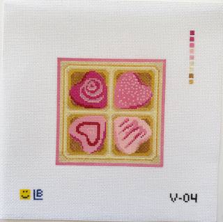 Pink heart box chocolates by Lauren Bloch Designs (thumbnail)