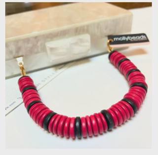 Mollybeads Clutch Handle - Red & Black by Stitch Style Needlepoint (thumbnail)