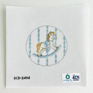 Blue Rocking Horse Round by KCN Designers (thumbnail)