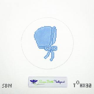 Blue Baby Bonnet by Susan Battle Needlepoint (thumbnail)